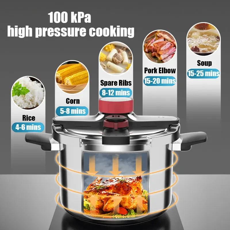 Pressure Cooker Multifunctional Pressure-Limited Explosion-proof Pressure Cooker Stainless Steel Kitchen Pressure Pot