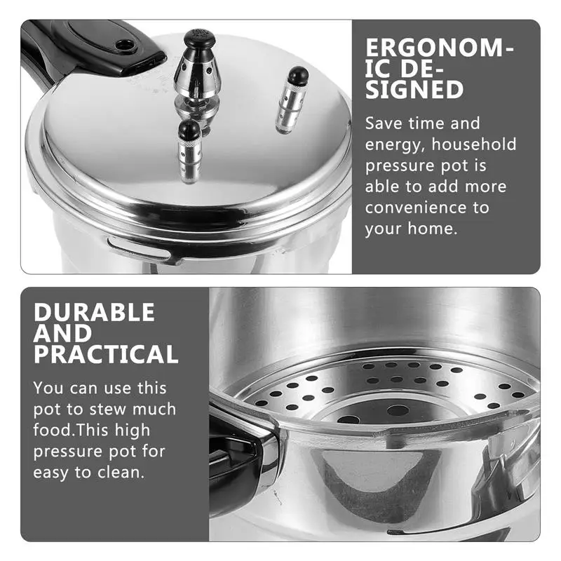 Household Portable Cooking Reusable Large Pressure Cooker Safe Pressure Cooker Pressure Cooker Pressure Pot for Kitchen Friends