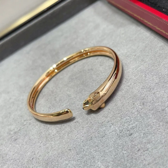 Premium Edition 925 Sterling Silver Smooth Leopard Head Open Bracelet Classic Fashion Brand Banquet Luxury Exquisite Jewelry