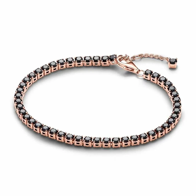 925 Pure Silver Women's Sparkling Pearl Original Bead Logo Bracelet DIY Charming Jewelry Gift Fashion Light Luxury