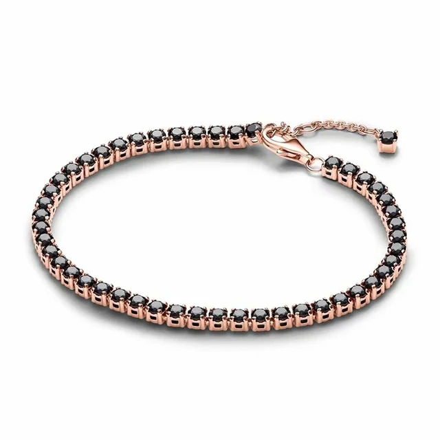 925 Pure Silver Women's Sparkling Pearl Original Bead Logo Bracelet DIY Charming Jewelry Gift Fashion Light Luxury