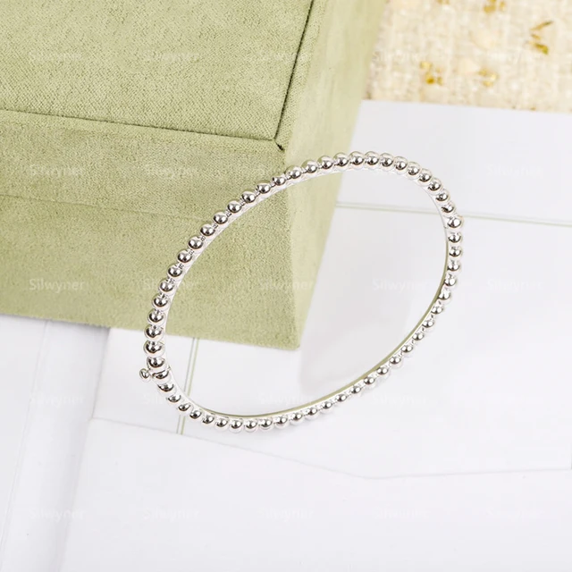 Hot 925 sterling silver rice bead bracelet ladies fashion simple exquisite luxury brand jewelry party Valentine's Day gift