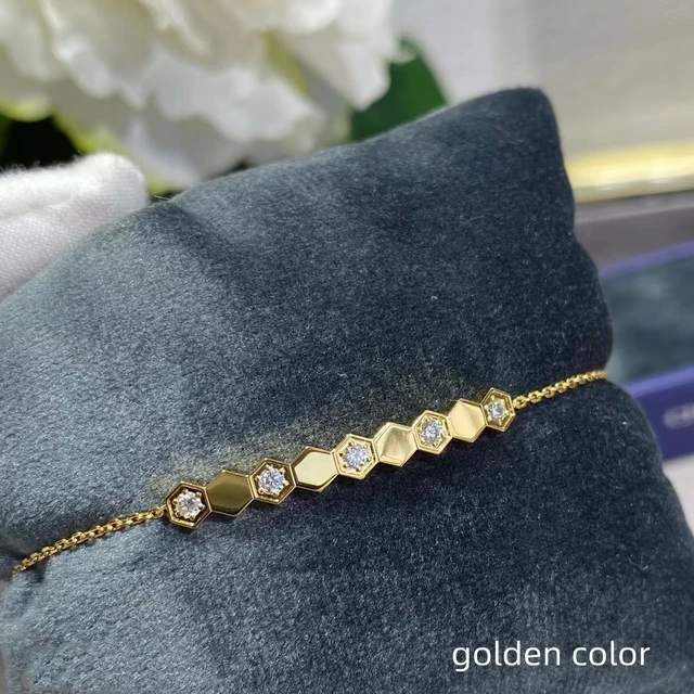 925 Sterling Silver Zircon Honeycomb Bracelet Ladies Simple Temperament Fashion Brand Luxury High Jewelry Gift