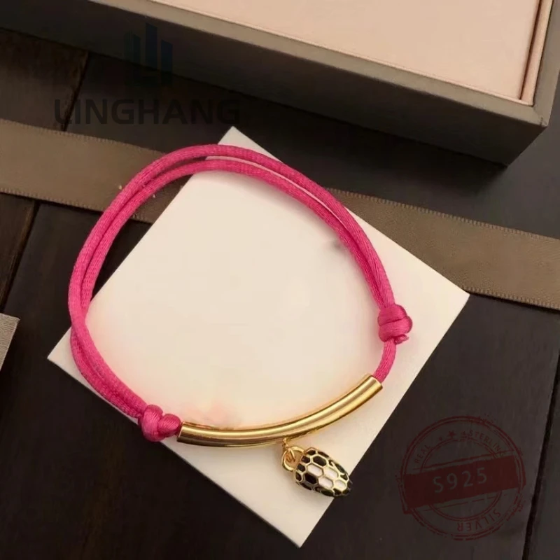 1:1Hot Selling European and American Brand 925 Silver Classic Bracelet Women's Fashion Party Luxury Jewelry Valentine's Day Gift