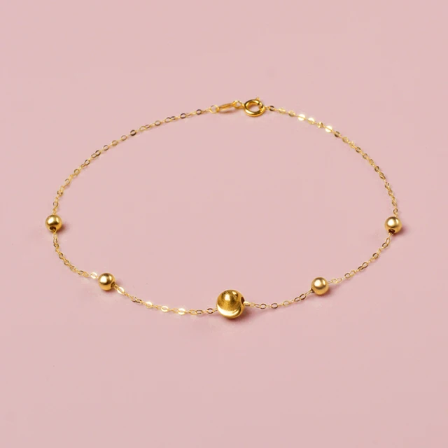 Fine Jewelry Real 18K Gold Bracelet cat eyeball  Au750 wedding Box Brand Trendy Gift For Women