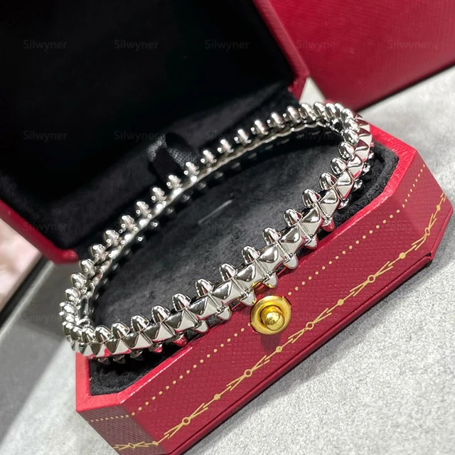 Hot selling  925 sterling silver rivet bracelet for women's punk fashion personality luxury brand jewelry party gift