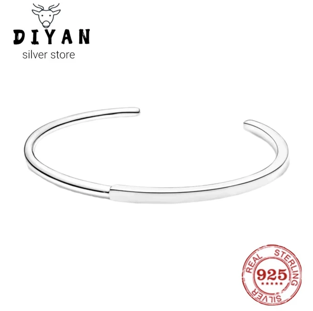 925% fit original sterling silver charm open bracelet women's party evening party daily luxury high-grade jewelry accessories