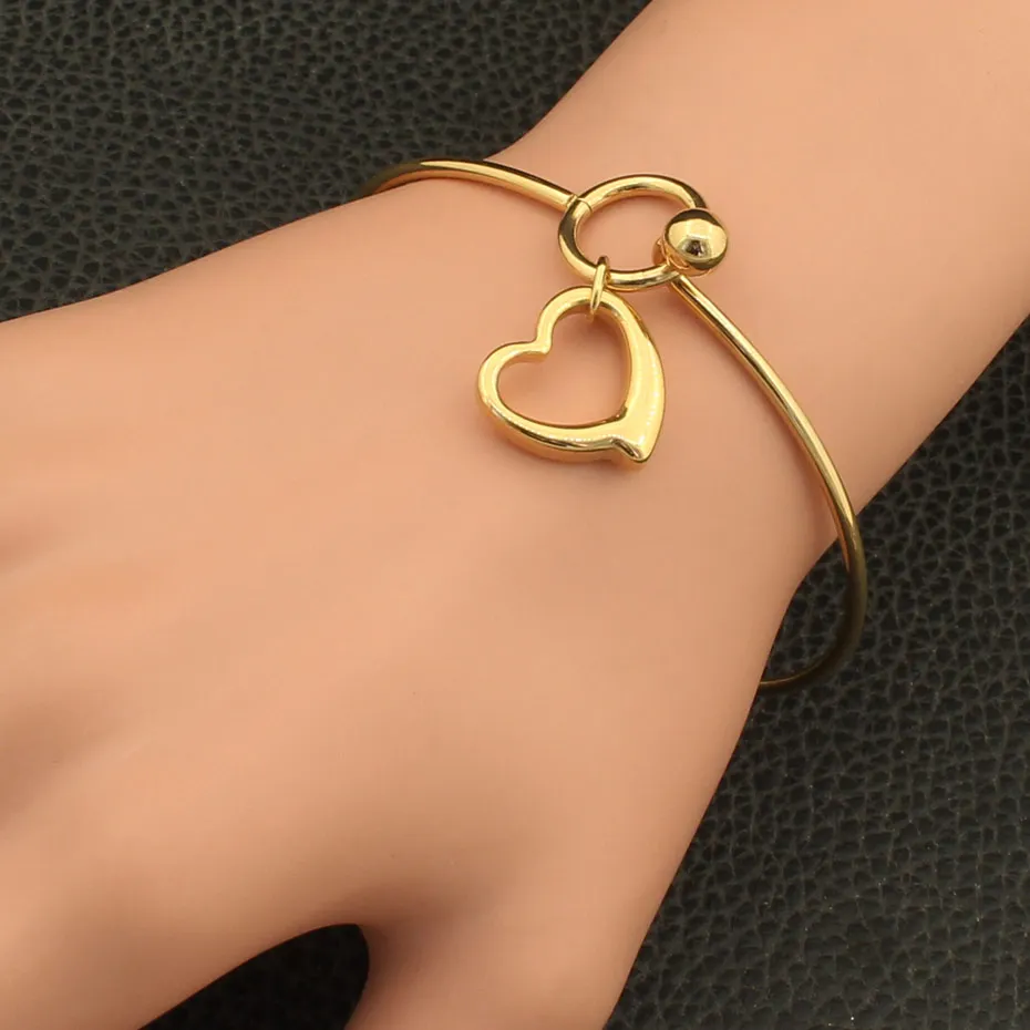 Wholesale Fashion Stainless Steel Jewelry Heart Bracelet High Quality Hot For Women BBJZATBA