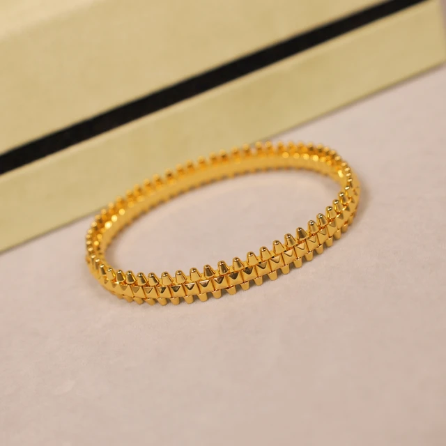 925 Sterling Silver Rotating Bullet Rivet Bracelet Classic Fashion Brand Party Banquet Luxury Jewelry