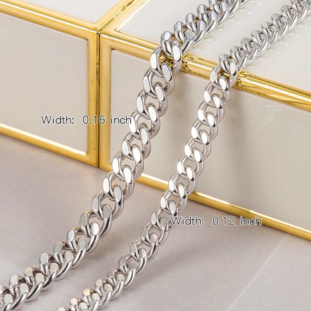 Trendy Jewelry 925 Sterling Silver Cuban Chain Anklets Barefoot Foot Jewelry Leg Temperament On Foot Ankle Bracelets For Women