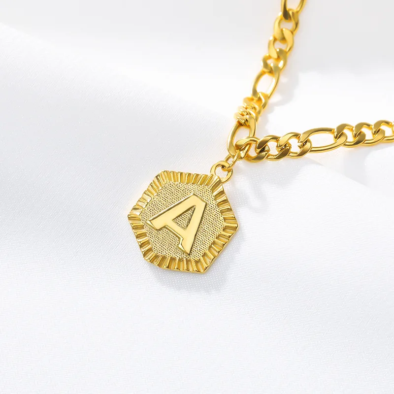 A-Z Initial Letter Anklet For Women Stainless Steel Anklets Extender Gold Figaro Chain Alphabet Foot Accessories Jewelry