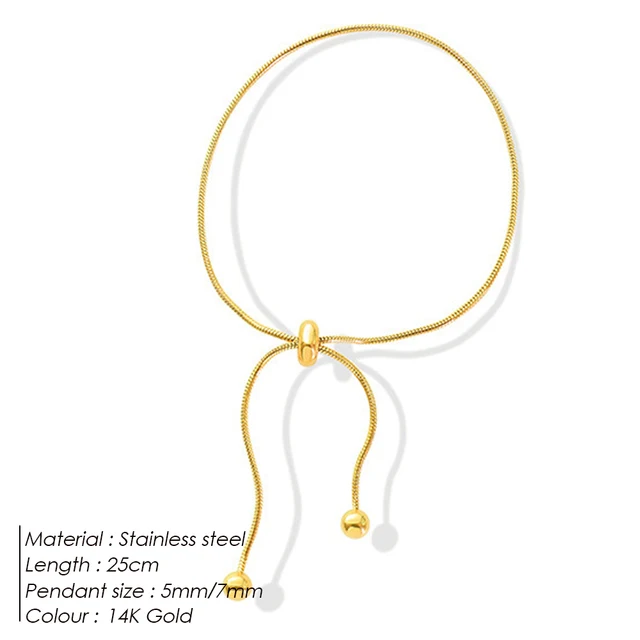 Fashionable Stainless Steel chain Anklets for Women Delicate Gold color snake Chain Anklet that does not Fade with Time jewelry