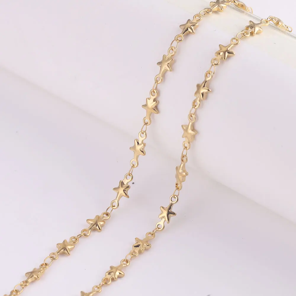 1m Metal Chain Stainless Steel Animal Star Cross Necklace For Jewelry Making Supplies DIY Women Bracelet Anklet Accessories