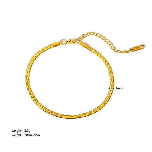 Summer Gold Color Anklets For Women Stainless Steel Firga Chain Feet Jewelry Layered Link Chain Accessory