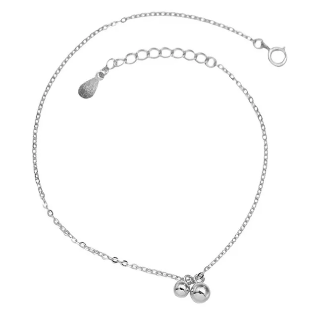 TrustDavis Real 925 Sterling Silver Fashion Minimalist Sweet Beads Anklets For Women Wedding Birthday Present Jewelry DB1405