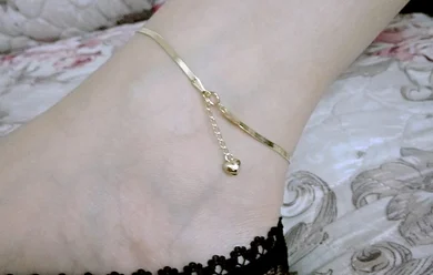 14k real gold anklets gold foot chain gold anklet for women yellow gold ankle chain ankle bracelet 22cm