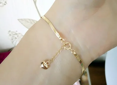 14k real gold anklets gold foot chain gold anklet for women yellow gold ankle chain ankle bracelet 22cm