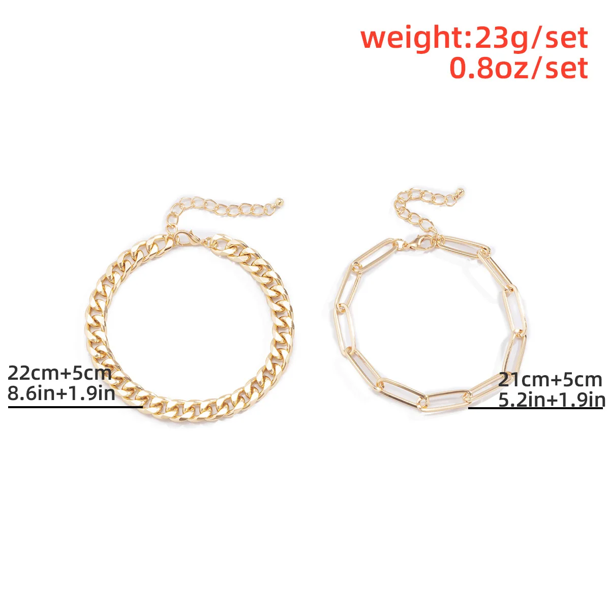 Multilayer Gold Color Metal Hollow Cross Chain Anklet For Men Retro Simple Creative Bracelet Charm Girl Fashion Jewelry Gift