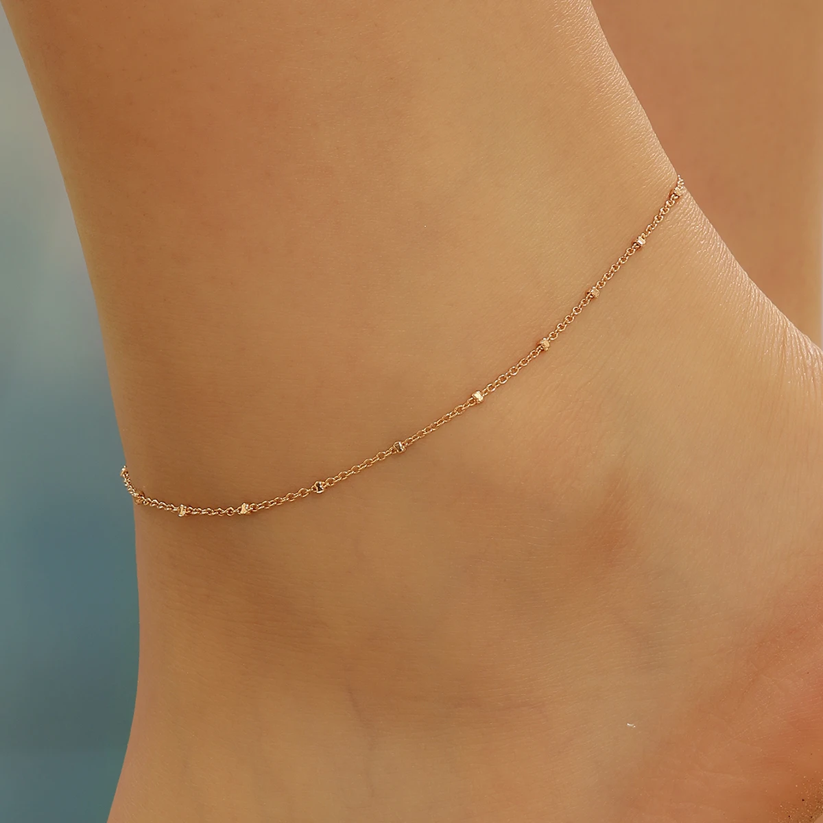 Kinitial Exquisite and fashionable laser plated anklet, a beautiful special style anklet for her anniversary gift