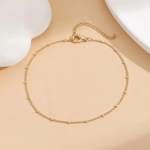 Kinitial Exquisite and fashionable laser plated anklet, a beautiful special style anklet for her anniversary gift