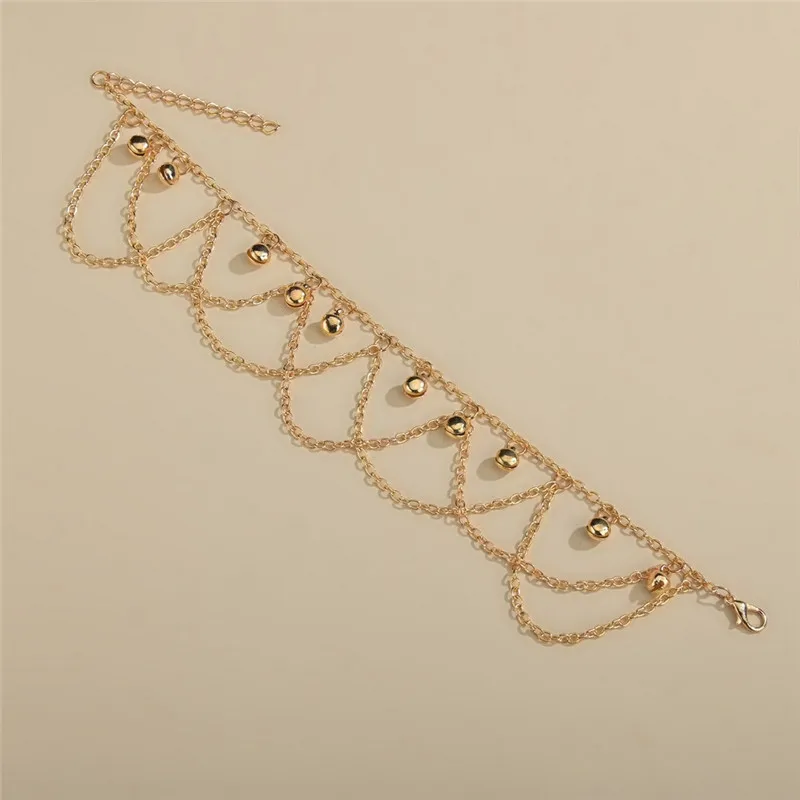 Women Tassel Chain Bells Metal Chain Anklets Leg Bracelet Foot Chain Beach Anklet Accessories Handmade Jewelry
