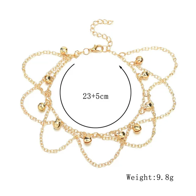 Women Tassel Chain Bells Metal Chain Anklets Leg Bracelet Foot Chain Beach Anklet Accessories Handmade Jewelry