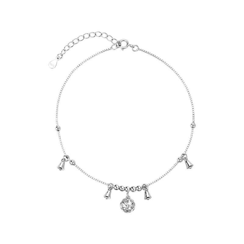 925 Sterling Silver Geometric Shape Tassel Anklet Fashion Simple Temperament Anklet Birthday Gift For Women Fine Jewelry