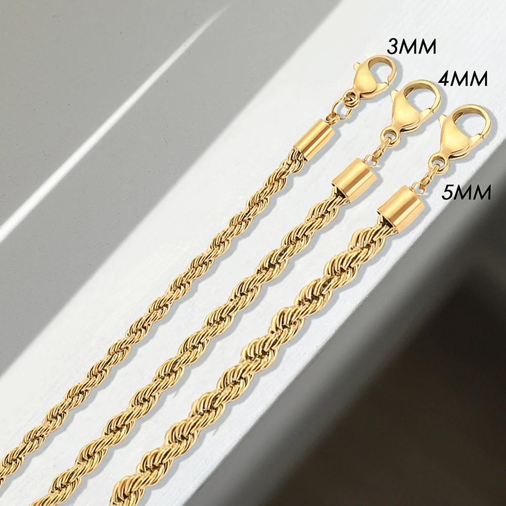 eManco 10PCS Rope Link Anklets Stainless Steel for Women Foot Accessorie Summer Beach Barefoot Sandals Ankle Gifts Wholesale