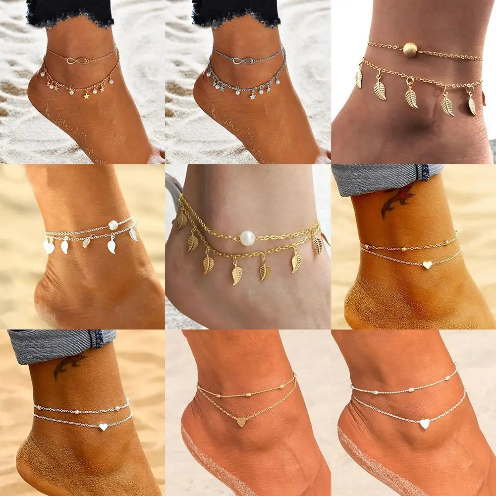 Bohemian Beads Ankle Bracelet For Women Leg Chain Round Tassel Anklet Summer Vintage Foot Jewelry Accessories