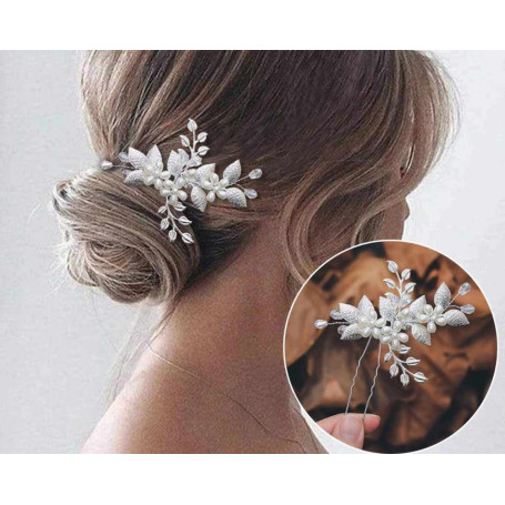 Women Hair Combs U Shape Pearl Hair Clips Accessories Head Ornaments Jewelry Bridal Headpiece Hairstyle Design Tools