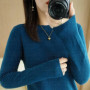 Autumn And Winter Thin Sweater Women's Round Neck Pullover Casual Knitted Top Women's Short Underlay Fashion 18 Colors