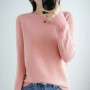 Autumn And Winter Thin Sweater Women's Round Neck Pullover Casual Knitted Top Women's Short Underlay Fashion 18 Colors