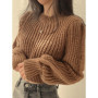 Loose Vintage Harajuku Lantern Long Sleeve Women Sweater Korean Autumn Winter Knitwear Soft Warm Tops Chic Solid Femme Sweater