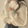 Loose Vintage Harajuku Lantern Long Sleeve Women Sweater Korean Autumn Winter Knitwear Soft Warm Tops Chic Solid Femme Sweater