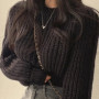 Loose Vintage Harajuku Lantern Long Sleeve Women Sweater Korean Autumn Winter Knitwear Soft Warm Tops Chic Solid Femme Sweater