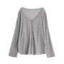Women's Lightweight V-Neck Long Sleeve Cardigan Top, Sun Protection Spring Summer Autumn Jacket for Casual Daily Outwear