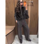 Fur Panel Knit Sleeve Gilet Jacket Quilted Zip-Front Stand Collar 2025 Winter Warm Casual Women Sweater Fashion Cozy Lady Coat