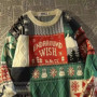 New Retro Christmas Tree Style Sweater For Men And Women In Autumn And Winter With Loose High Neck And Velvet Padded Sweater Top