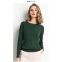 Women Merino Wool Sweater O-Neck Pullover Spring Autumn Long Sleeve Knitwear Slim Solid Color Fashion Bottoming Clothing Tops
