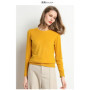Women Merino Wool Sweater O-Neck Pullover Spring Autumn Long Sleeve Knitwear Slim Solid Color Fashion Bottoming Clothing Tops