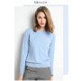 Women Merino Wool Sweater O-Neck Pullover Spring Autumn Long Sleeve Knitwear Slim Solid Color Fashion Bottoming Clothing Tops