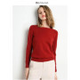 Women Merino Wool Sweater O-Neck Pullover Spring Autumn Long Sleeve Knitwear Slim Solid Color Fashion Bottoming Clothing Tops