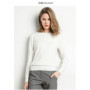 Women Merino Wool Sweater O-Neck Pullover Spring Autumn Long Sleeve Knitwear Slim Solid Color Fashion Bottoming Clothing Tops