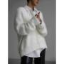Hirsionsan Elegant Long Sleeve Sweater Women 2025 New Single-Breasted Female Casual Cardigan Soft Flexible Knitted Outwear