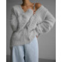 Hirsionsan Elegant Long Sleeve Sweater Women 2025 New Single-Breasted Female Casual Cardigan Soft Flexible Knitted Outwear