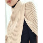 Gymystars High Neck Women's Sweater Solid Color Turtleneck Pullovers Fashion New Loose Asymmetric Split-Joint Casual Female Tops