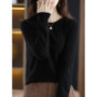 Fashion 100 Merino Wool Women's Sweater O-Neck Long Sleeve Pullover Spring Autumn Winter Basic Jumper Clothing Knitwear Tops