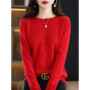 Fashion 100 Merino Wool Women's Sweater O-Neck Long Sleeve Pullover Spring Autumn Winter Basic Jumper Clothing Knitwear Tops