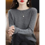 Fashion 100 Merino Wool Women's Sweater O-Neck Long Sleeve Pullover Spring Autumn Winter Basic Jumper Clothing Knitwear Tops