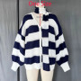 TARUXY Fashion Striped Sweater Cardigan With Scarf Female Loose Thin Hollow Knitted Top Lantern Sleeve Contrast Color Retro Top
